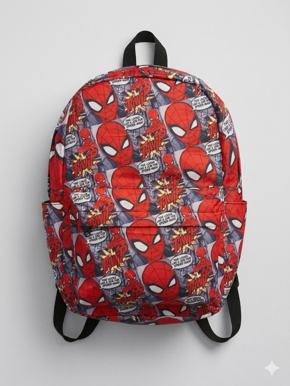 Marvel Spider-Man Backpack Comic Print Red Black School Bag Kids Brand New
